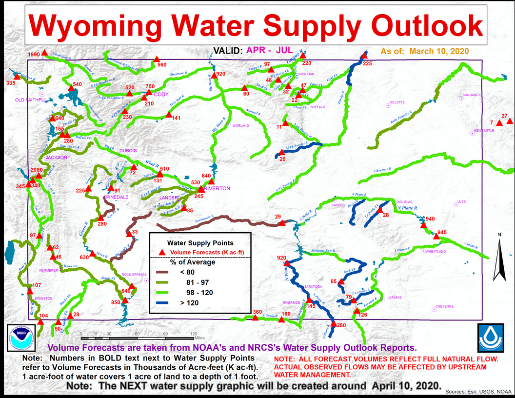 March 2020 Wyoming Water Supply Outlook Wyoming State Climate