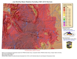 July Mean Monthly Humidity