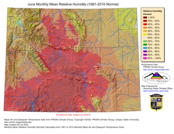 June Mean Monthly Humidity