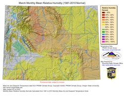 March Mean Monthly Humidity