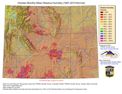 October Mean Monthly Humidity