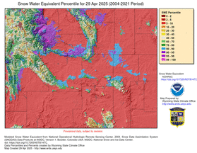 Modeled Snow Water Equivalent