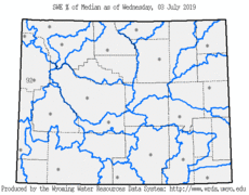 Map of basin snowpack