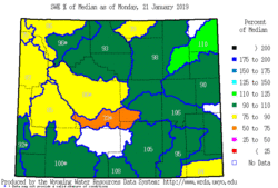 Historical Map of Snow Water Equivalent